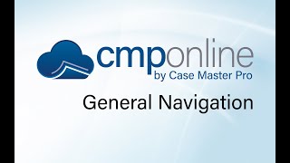 CMP Online - General Navigation Menus and Buttons