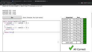 CodingBat Array 1 has23