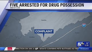 Five arrested in Hawkins Co. for drug possession