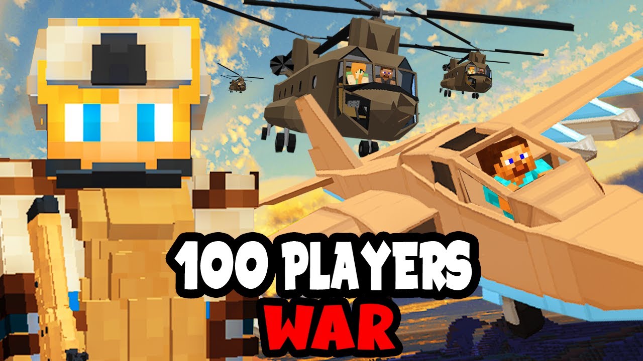 100 Players Simulate War In Minecraft Youtube