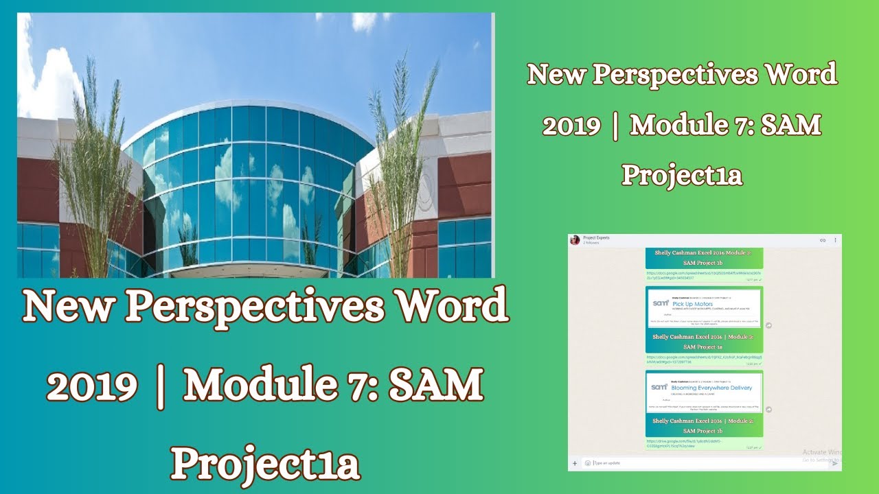 New Perspectives Word 2019 Module 7: SAM Project 1a # ...