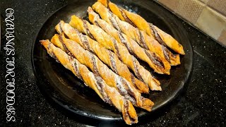 Nutella Puff Pastry Twists || Quick and Easy Recipe @CravingsforFoodies