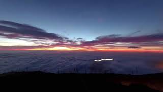 富士山８合目　御来光館での夜明け