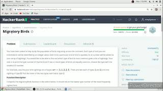 Migratory Birds Hacker Rank Solution in C Programming