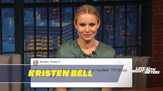 Kristen Bell Reads Donald Trump's Tweets as Gossip Girl