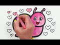 pink snail drawing painting and coloring for kids toddlers how to draw animals