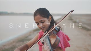 Snehithane Violin Cover  Riya Sebastian  Alaipayuthey  A R Rahman  4k