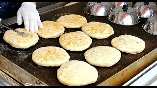 호떡의 진화는 어디까지?! 기름없이 무쇠로 굽는 방식┃sweet pancake, grilled hotteok - Korean street food