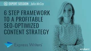 6 Step Framework to Profitable SEO-Optimized Content Strategy - Julia McCoy