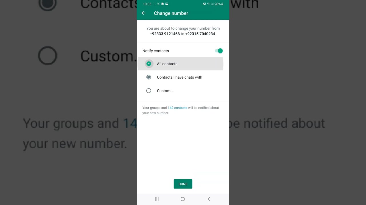 Change your WhatsApp number without losing old chats