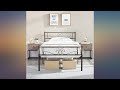 yaheetech classic metal platform bed frame with headboard and footboard flower review