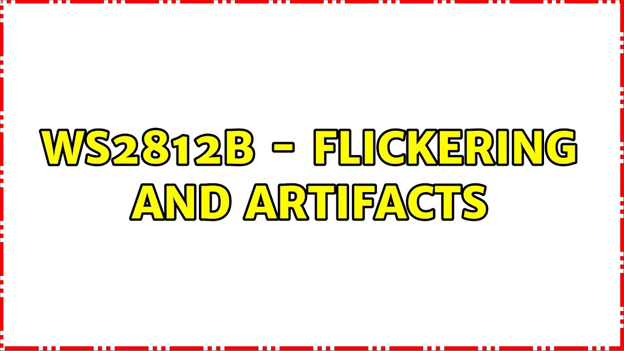 WS2812B - Flickering And Artifacts (2 Solutions!!) - YouTube