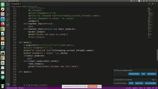 Barber Synchronization Problem using Python,Multithreading, semaphores (Code+Explaination )