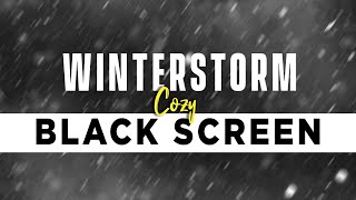 WINTER STORM Ambience for 10 Hours - Heavy Snowstorm and Blizzard Howling Wind sounds   BLACK SCREEN
