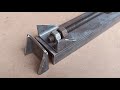 Make A Heavy Duty Drill Press Vise / DIY Homemade Stand Drill Vice / New Metal Bench Vise #howtomake