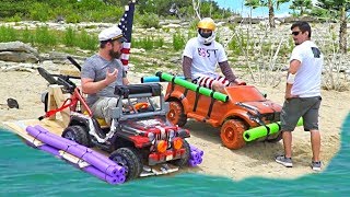 The $100 AMPHIBIOUS Power Wheels boat challenge!