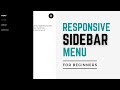 How to Make a Side Menu - HTML, CSS & JavaScript