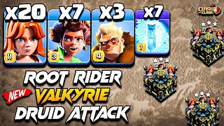 Th17 ROOT RIDER VALKYRIE Attack With DRUID Clash Of Clans | Best TH17 Attack Strategy (Town Hall 17)