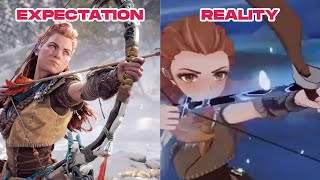 Aloy Expectation vs Reality (Horizon Zero Dawn vs Genshin Impact)