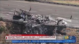 Truck fire on NB I-5 causing major traffic delays