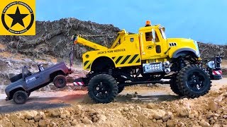 BRUDER Trucks for Kids ♦ Bruder RC TOW TRUCK Mission ♦ Jeep Recovery ♦ CHILDREN play