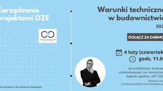 Webinar: Warunki techniczne w budownictwie w 2021r.