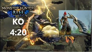 MHRise 魔物獵人崛起 (大剣 集会所 7星)大劍 雷神龍 ナルハタタヒメ / greatsword Thunder Serpent Narwa TA Solo 4:20(練習3)