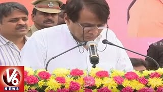 Suresh Prabhu Speech After Peddapalli-Nizamabad Railway Line Launch | Hyderabad | V6 News