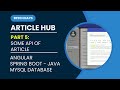 5. Article Hub - Some Api of Article (Angular, Spring Boot - Java, MySQL Database, JWT Token)