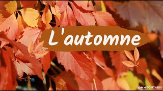 French Fall Vocabulary for Kids | Vocabulaire de L'automne | Learn French Words