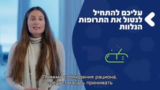 הכנה לבדיקת קולונוסקופיה עם תכשיר מרוקן  - 24 שעות לפני (תרגום לרוסית)