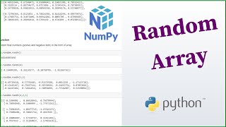Python Numpy Tutorial - 5 ... Random Array/Module || np.random( )