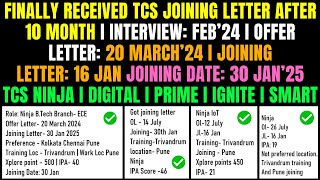 🥳Finally Received TCS Joining Letter After 10 Months | Offer Letter: 20 March | Joining Date: 30 Jan