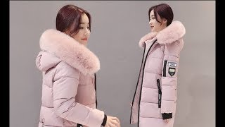 Parka Femmes Manteaux D'hiver Long Coton Casual Fourrure À Capuchon