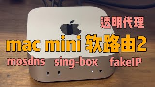 Mac mini 软路由，安装mosdns配合sing-box实现透明代理｜mosdns自动更新分流规则｜解决telegram连不上的问题（mosdns、sing-box、docker）