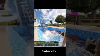Minecraft The Pool filled with realistic Water with boom / RTX #shorts #viral #trending #minecraft