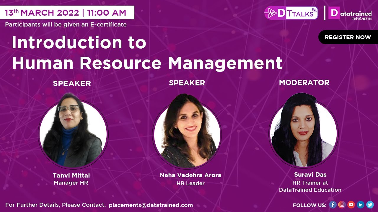 Join India's Largest Webinar "Introduction To Human Resource Management ...