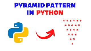 Print stars in down pyramid shape | Down Triangle | Python Patterns | Pyramid pattern |