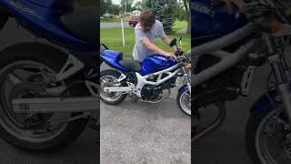 Straight piped sv650 before m4 slip on