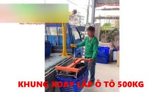 Cẩu xoay tời điện 12v 24v ắc quy lắp sàn xe ô tô 200kg 300kg 500kg 1 tấn GỌI 0989089850