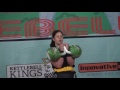 kimberly fox 2 x 24 kg kettlebell long cycle 61 reps new record