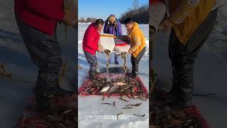 Ice fishing process #fish