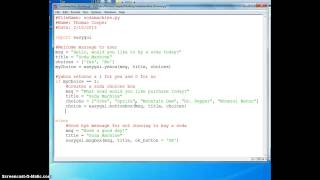 Python Soda Machine - Part 1