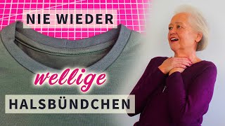 Halsbündchen nähen leicht gemacht! ✂️ Fleissstreifen-Tipp inklusive 🎥