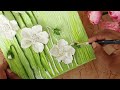 simple 3d clay art on canvas | air dry clay