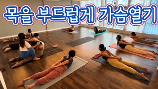 [엔젤요가] 하타기초  수련영상 | 부드러운 목넘김의 가슴열기