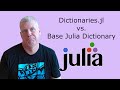 How much faster is Dictionaries.jl than Julia's Base Dict?