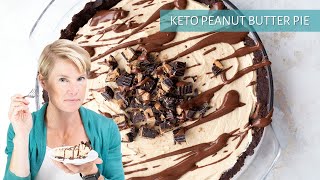 Ridiculously CREAMY KETO PEANUT BUTTER PIE | It doesn't taste sugar-free!