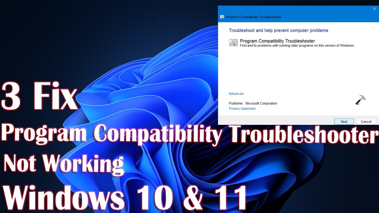 How To Fix Program Compatibility Troubleshooter Not Working In Windows