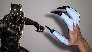 DIY- How To Make Paper Black Panther Claws Easy and Amazing ( Paper Origami ) - Avengers weapons